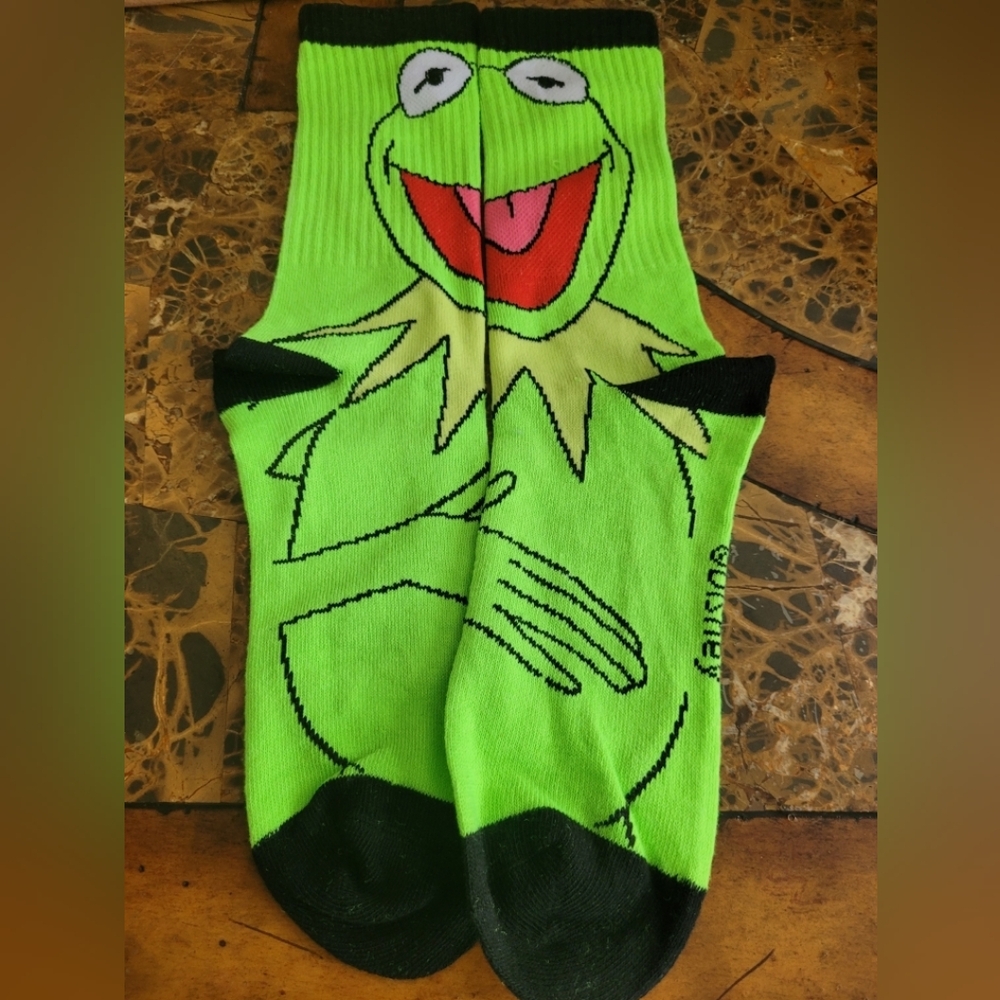 Disney Kermit Green and Black Socks - Picture 3 of 3